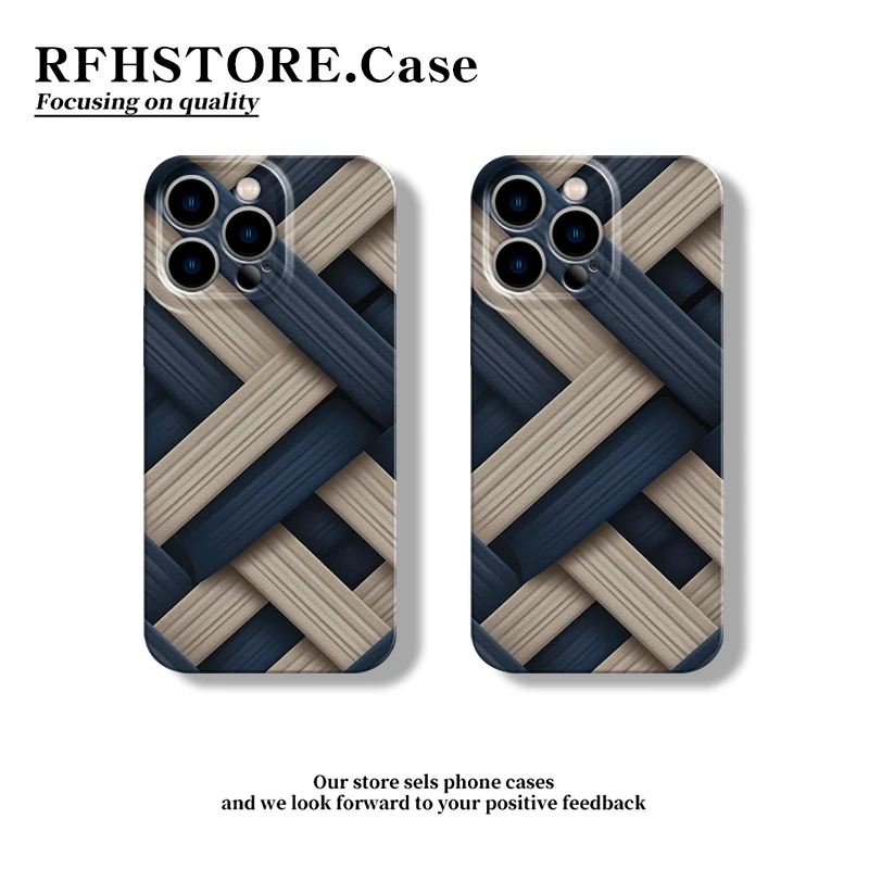 飞虎胜平面编织纹适用iphone16/15菲林手机壳华为P70oppo小米vivo