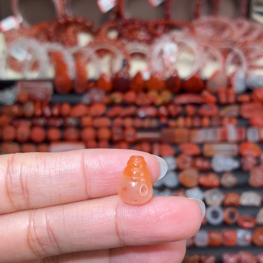 南红玛瑙未镶嵌颈饰三通10+