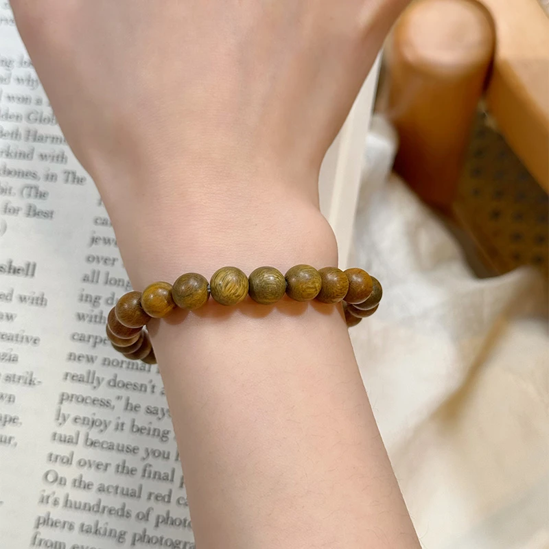 【绿祺手串】天然绿檀简约百搭手串气质高级感