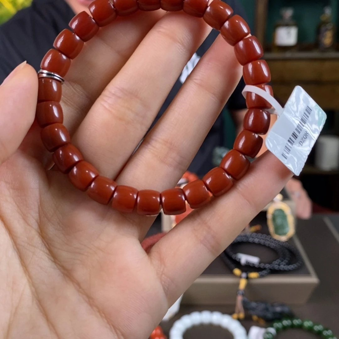 宝***芦手串未镶嵌南红玛瑙