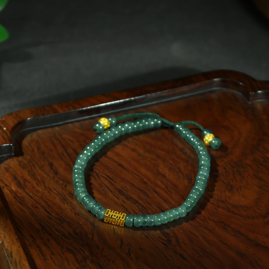 【凰一品】 危地马拉蓝水翡翠手链18K