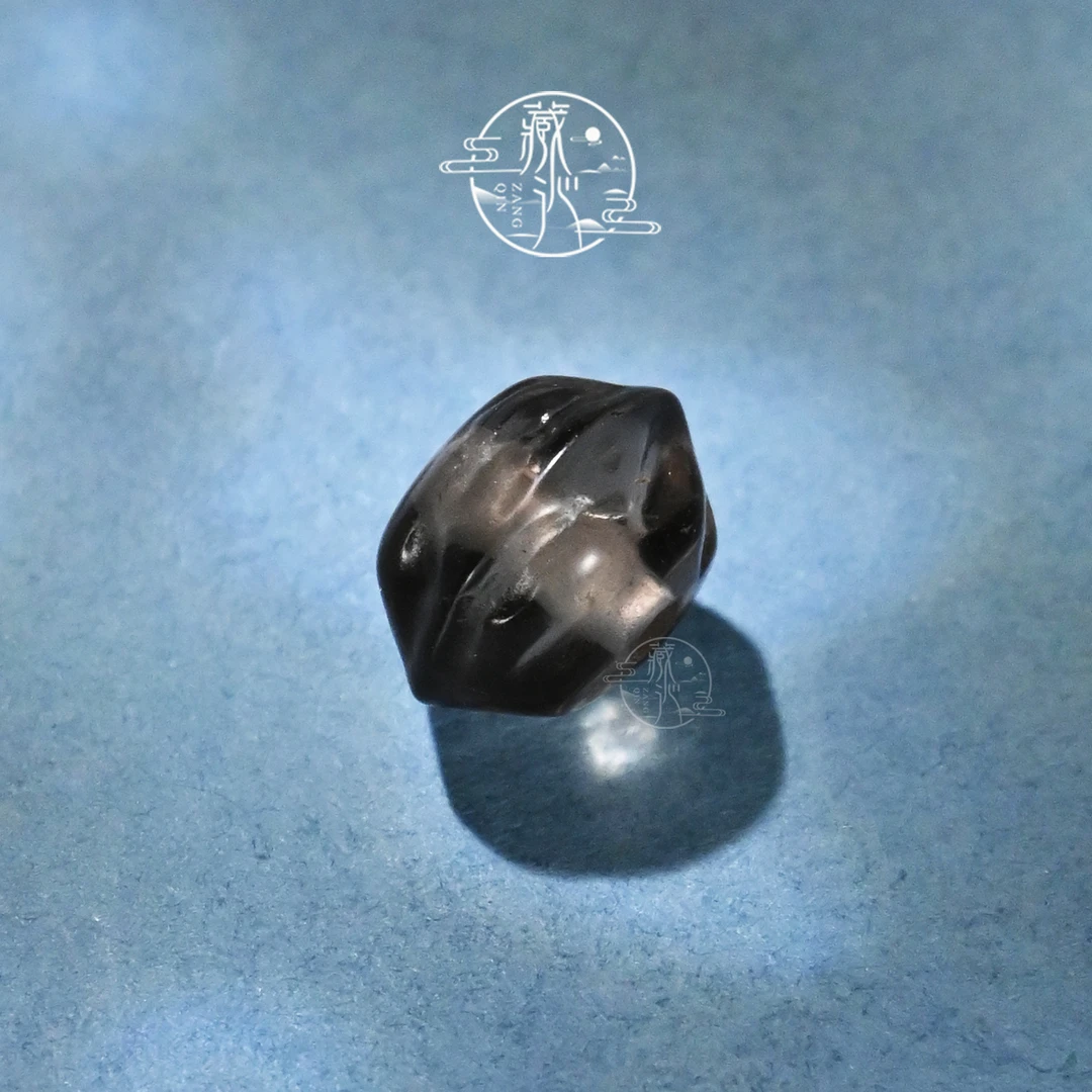 9MM茶水晶横打百香籽散珠文玩手串DIY单珠配饰顶珠腰珠手链配隔珠