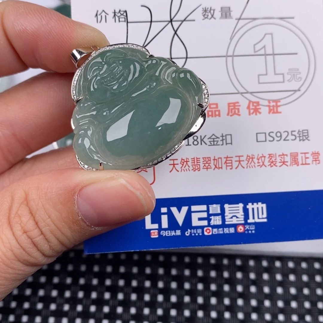 翡翠银S925镶嵌颈饰