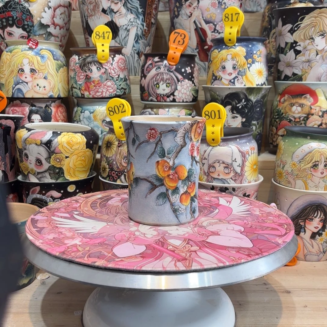 景德镇手绘花盆陶瓷8/11