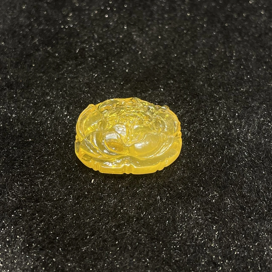 【佳哥严选】J25643-蜜蜡雕刻牡丹芙蓉吊坠-26mm左右