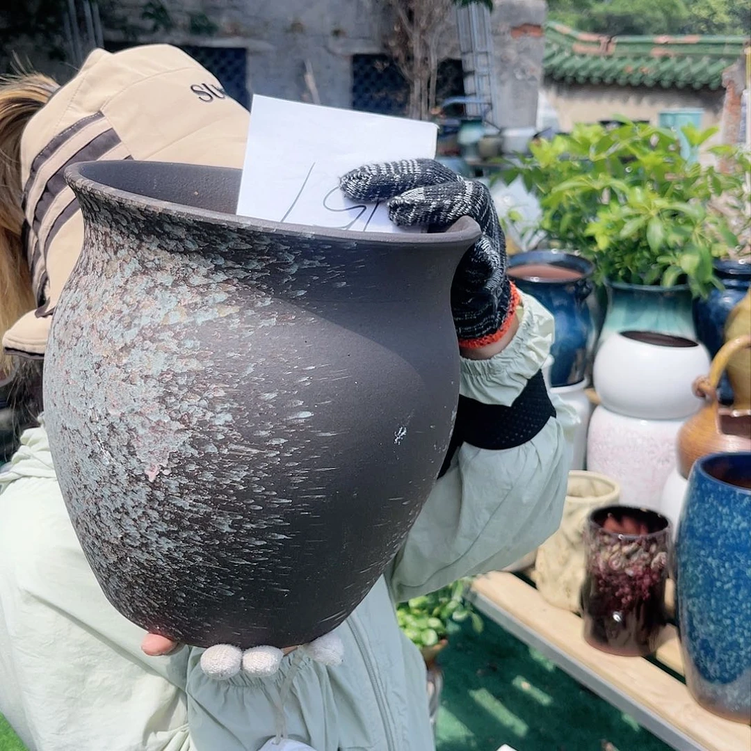 紫砂花盆王嫂花盆直播0606-五大黑23口21