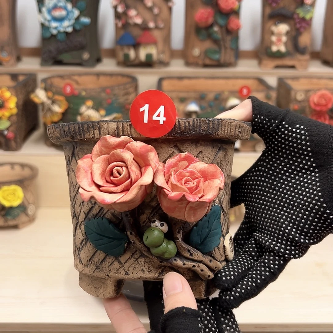 花盆紫砂14号内口13外高13
