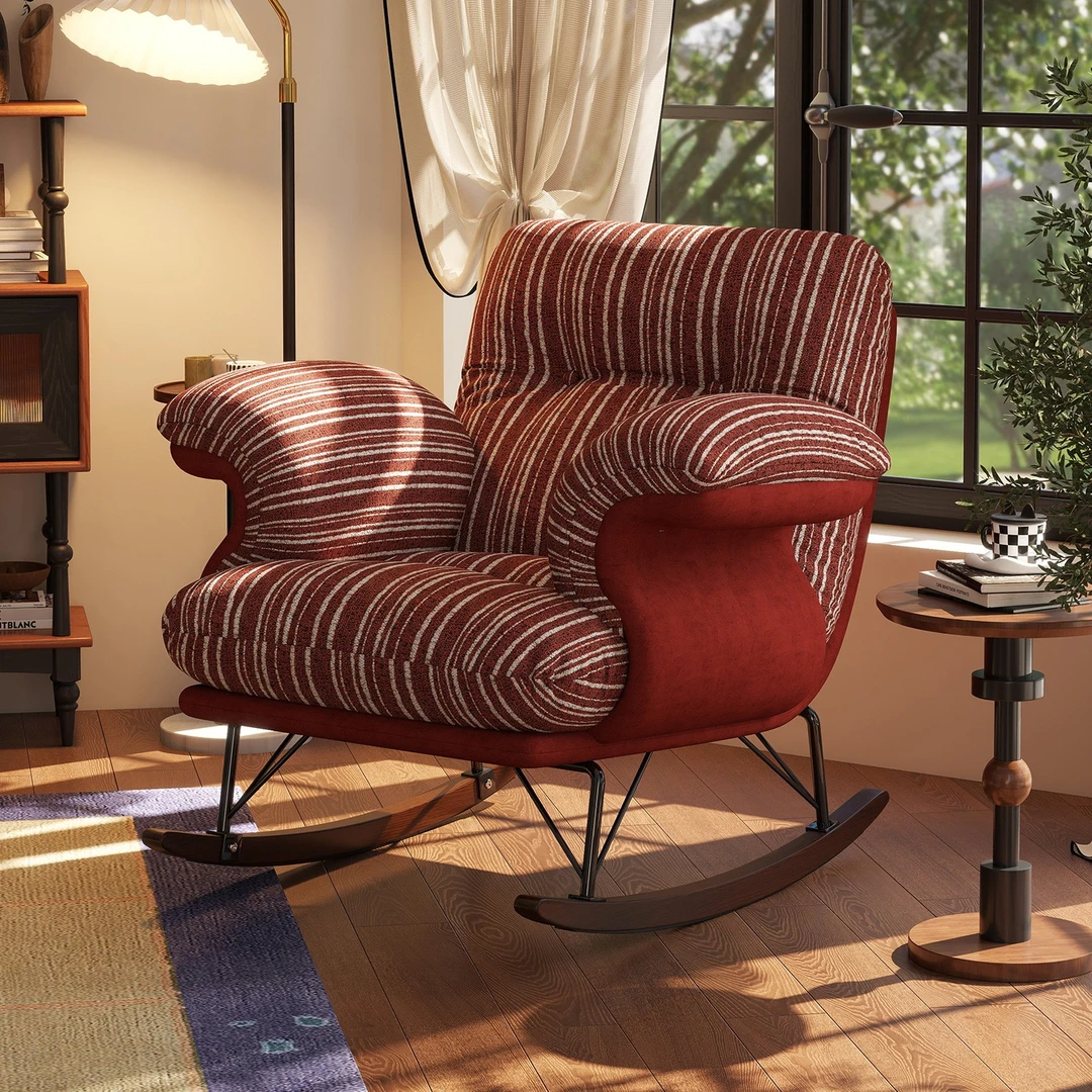 美物俪家摇摇椅成人躺椅沙发懒人可躺可睡客厅阳台休闲家用沙发椅