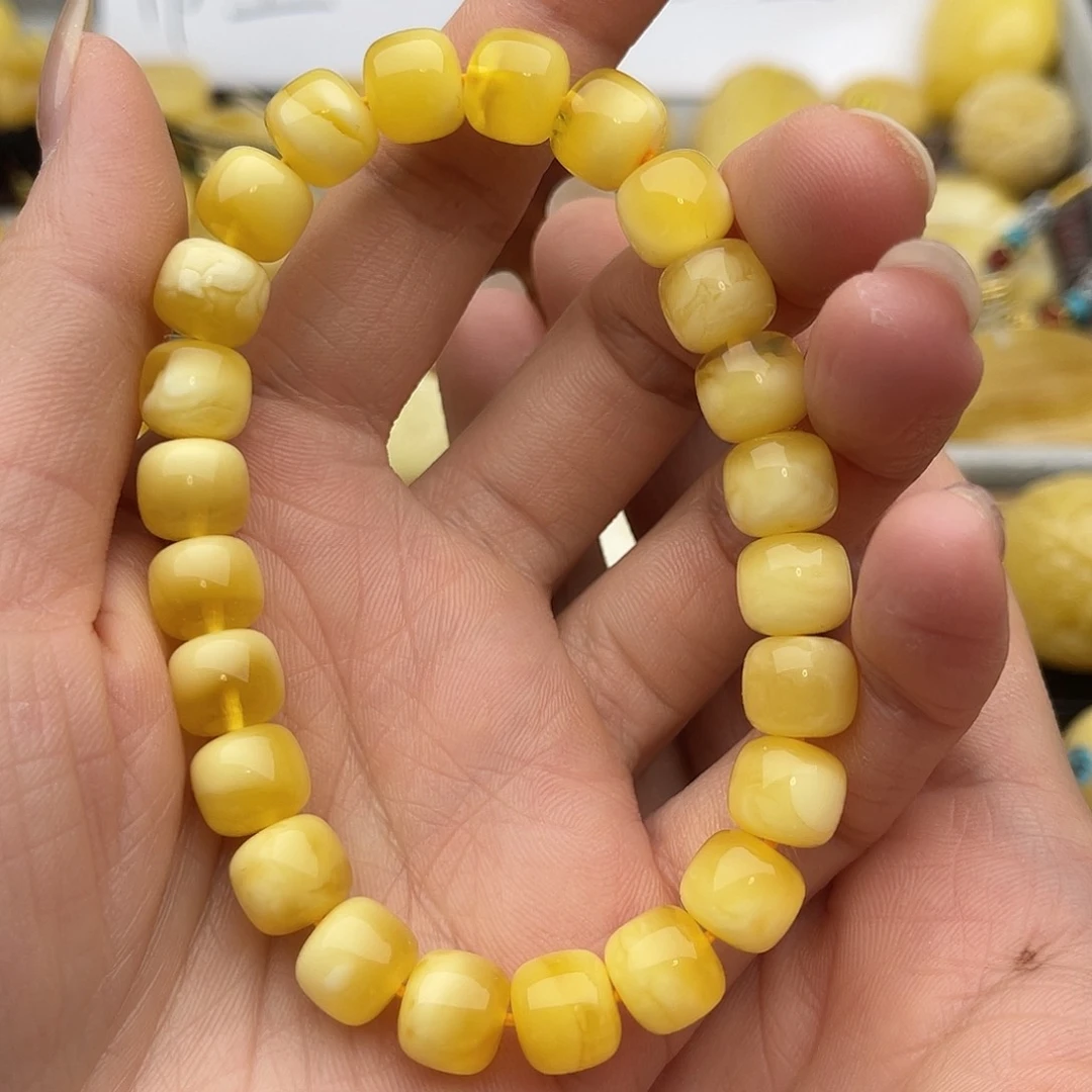 裸石琥珀未镶嵌蜜蜡手串鸽