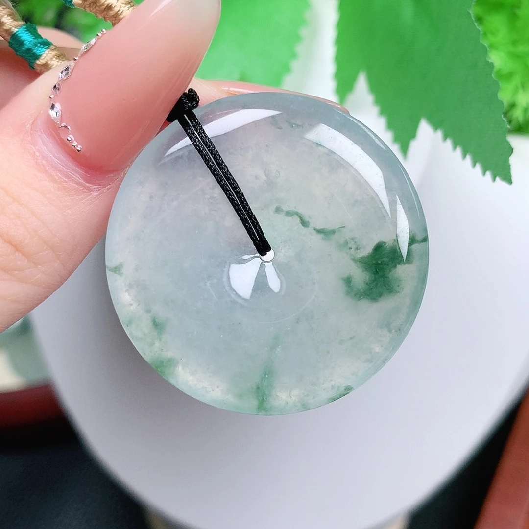 翡翠未镶嵌颈饰平安36.4-5.7