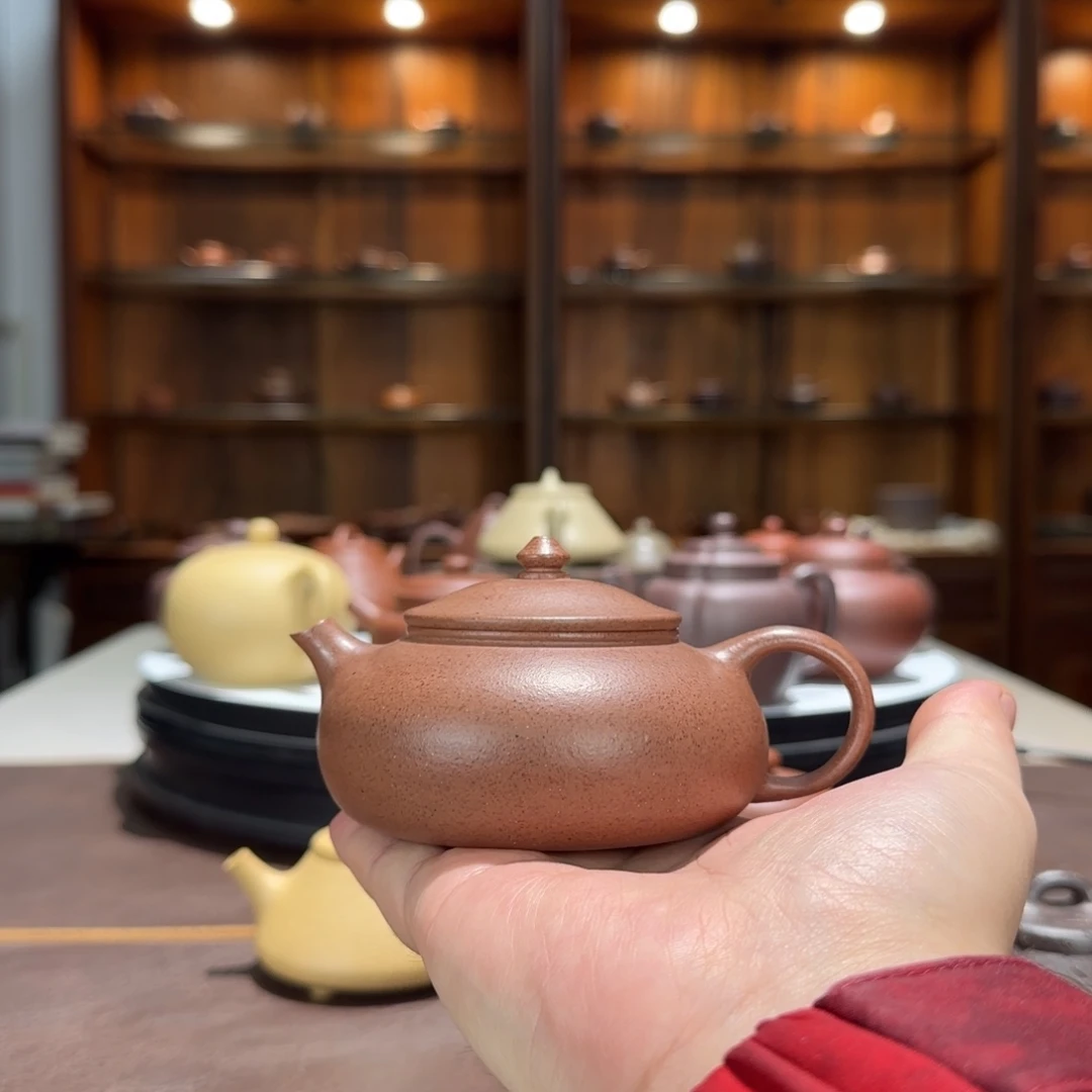 青***袍茶壶紫砂桃花段寒江壶