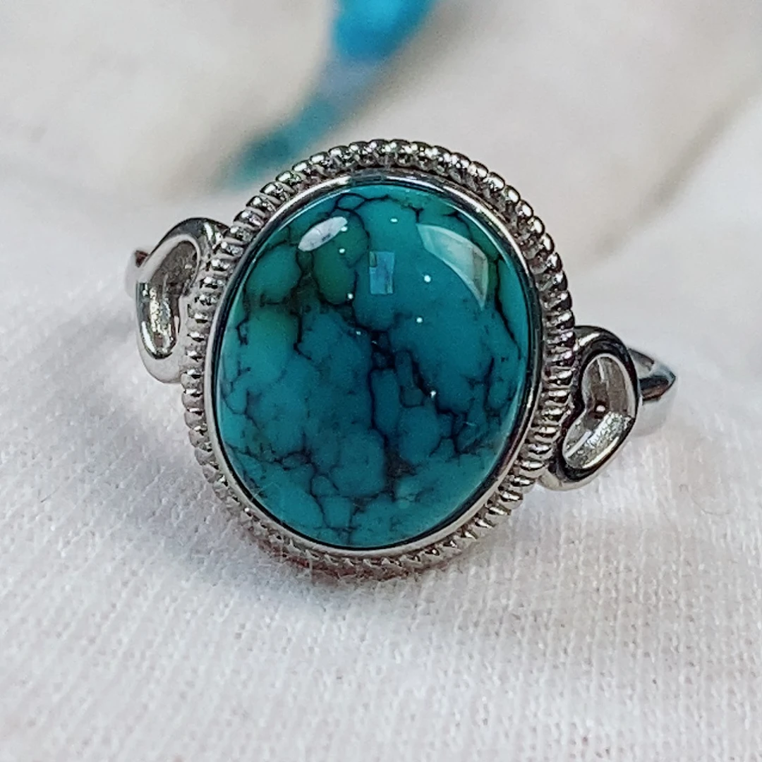 绿松石银S925镶嵌珠宝奇石