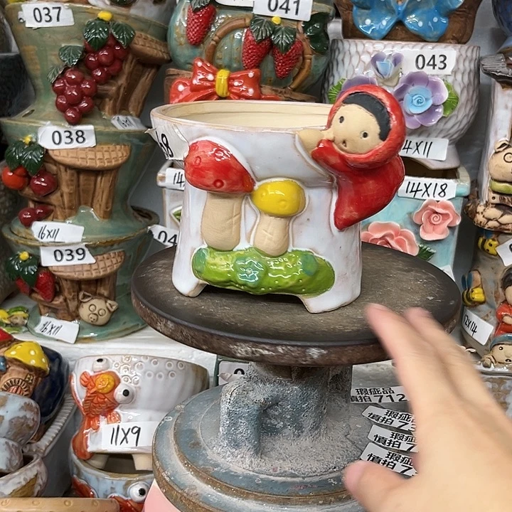 紫砂花盆粗陶材质多肉花盆