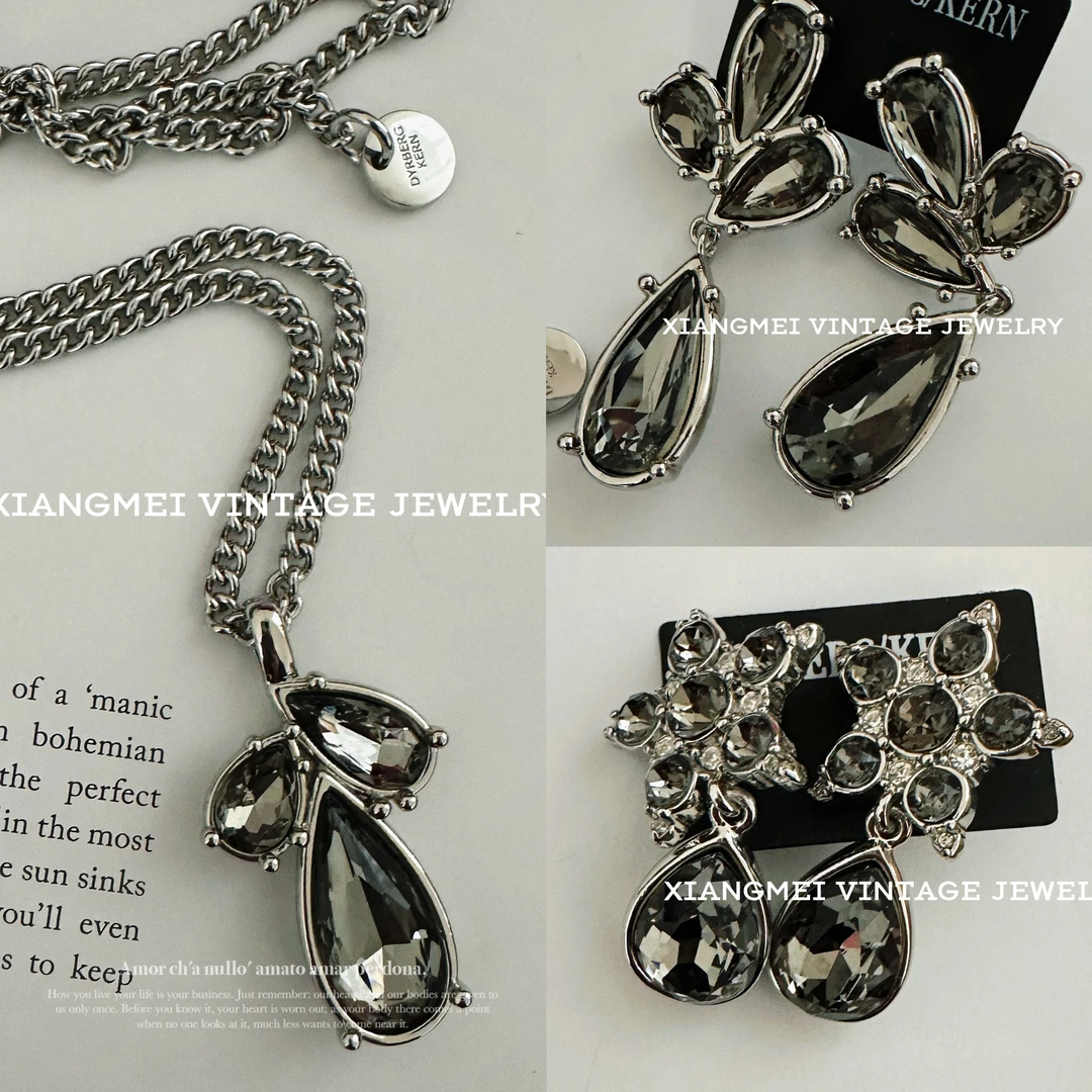 铜合金耳饰 5181715【银色时空】中古风百搭气质款银色耳针