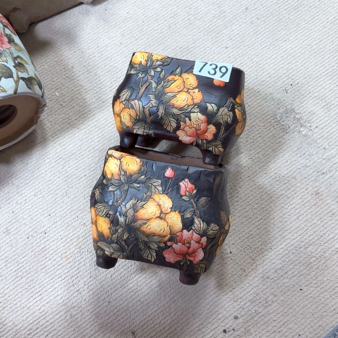 浩***、紫砂花盆陶瓷多肉花盆精品