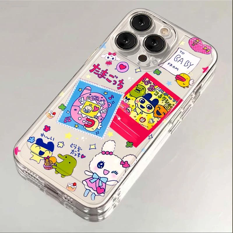 插画拓麻歌子适用iPhone16手机壳苹果XS小米vivo透明oppo华为荣耀