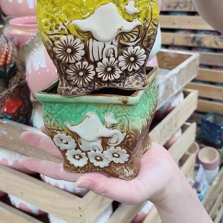 有孔.凑单10元陶瓷花盆发货!