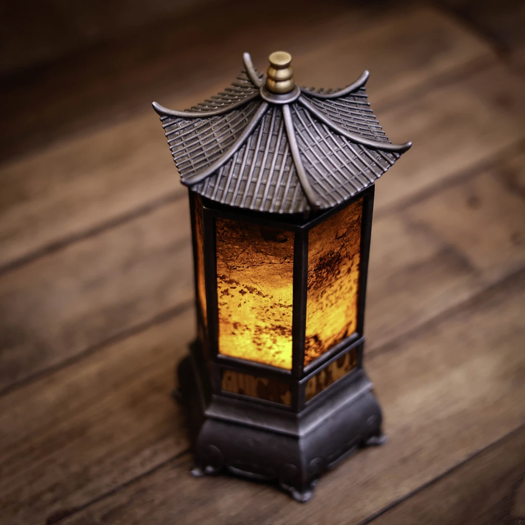 【宽窄】古锡岩石华夏之光灯塔灯内衬亚克力支撑（古篱S0107）