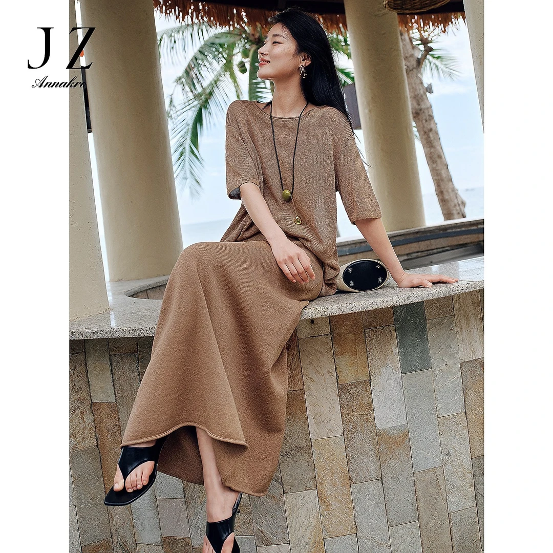 【和纸纱】玖姿安娜蔻极简懒人针织衫套装女2025夏季新款KWFX31003