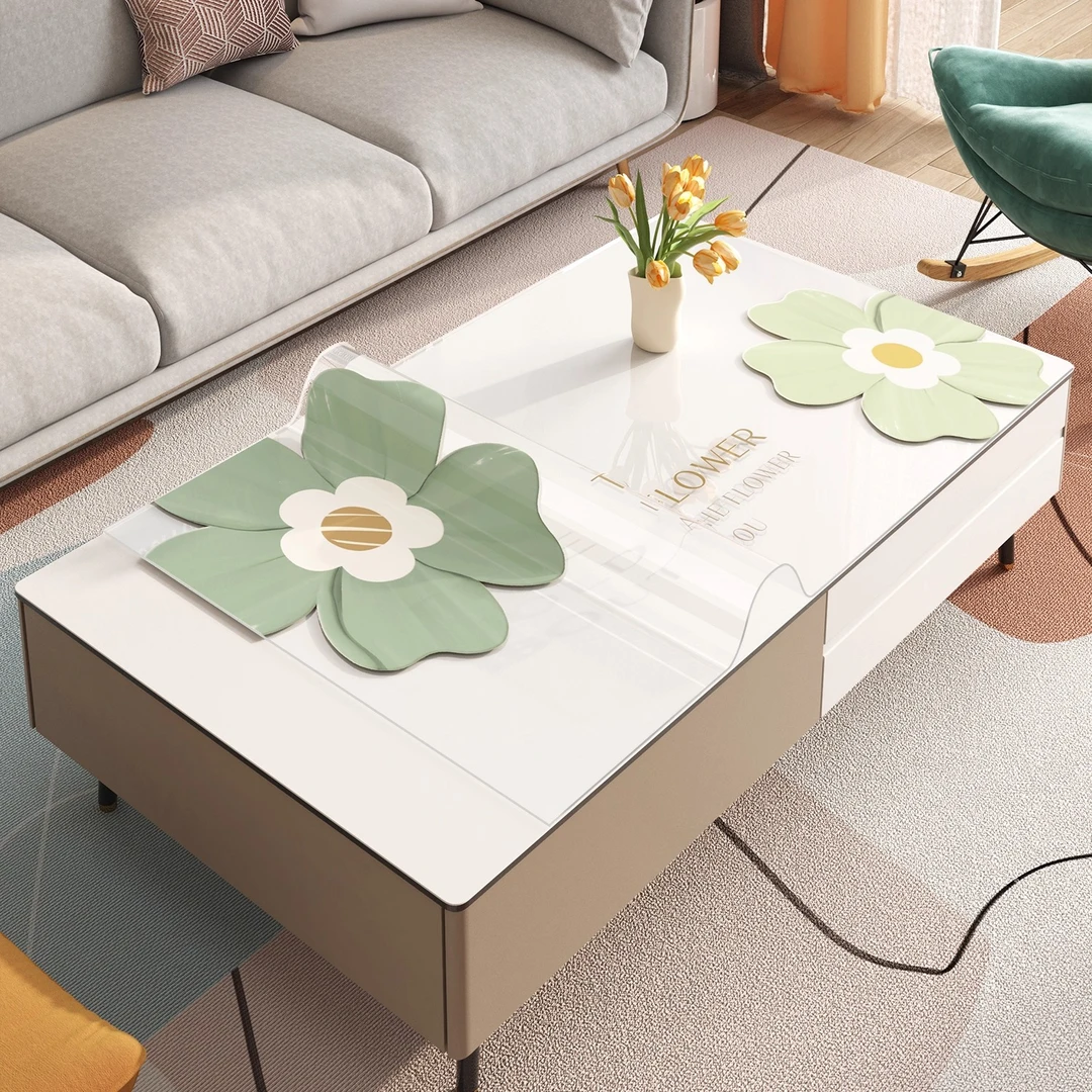 透明茶几桌垫防油防水桌布轻奢高级感2025新款PVC客厅茶几保护垫