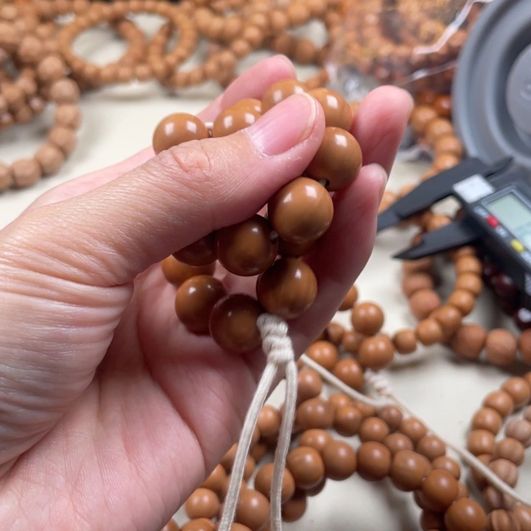 猴头核桃手串泛油微瑕龙岩正圆光珠