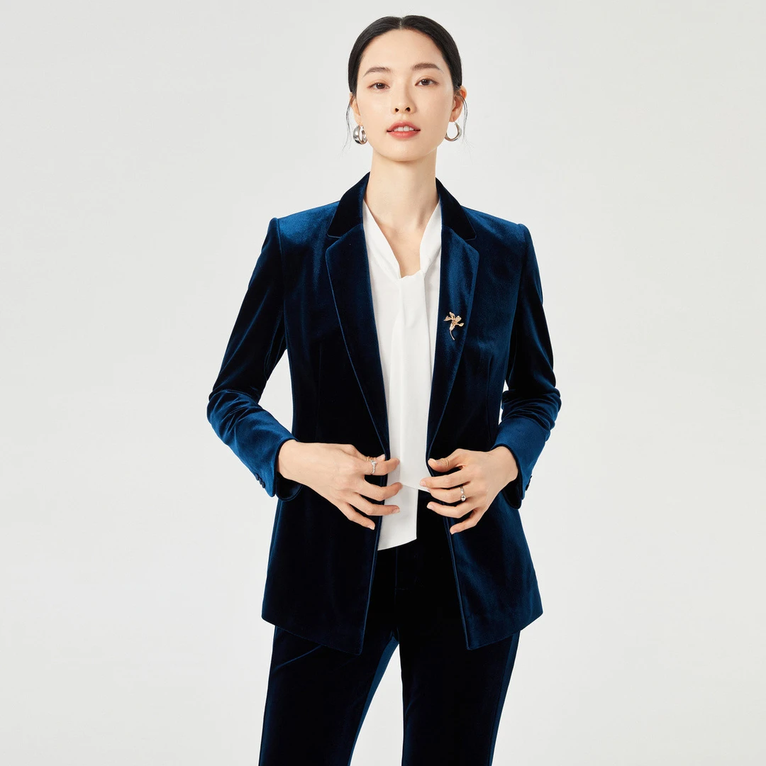 【婷婷专属】高级感宴会秋款优雅气质光泽感亲肤大女主职场西服女
