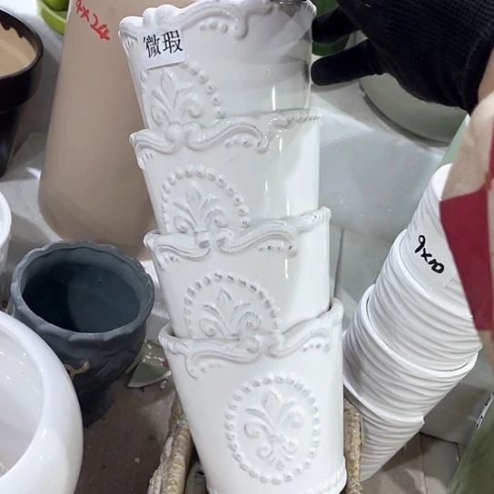 外贸尾货多肉绿植陶瓷花盆