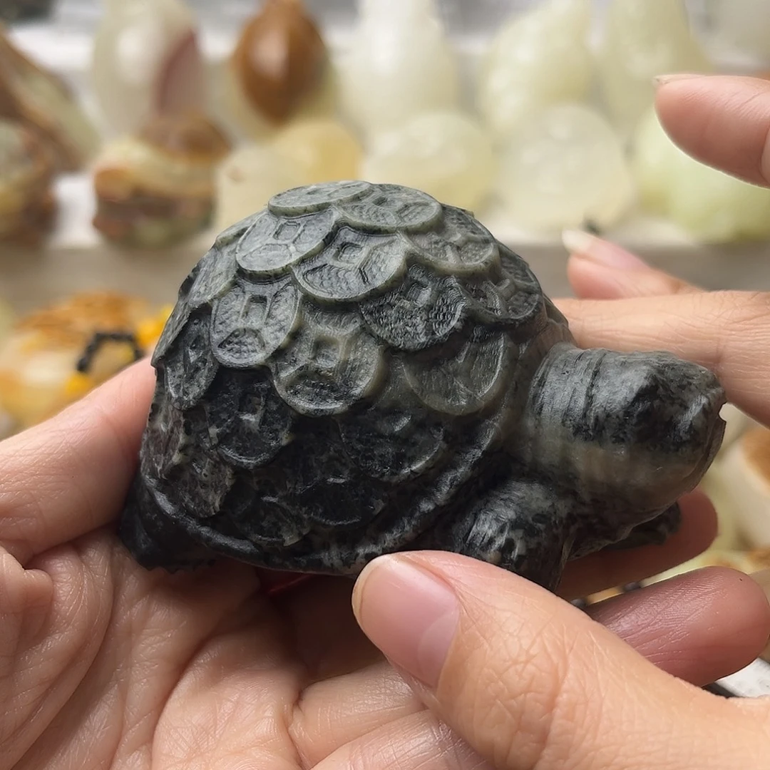 石材古青石不退换龟微瑕