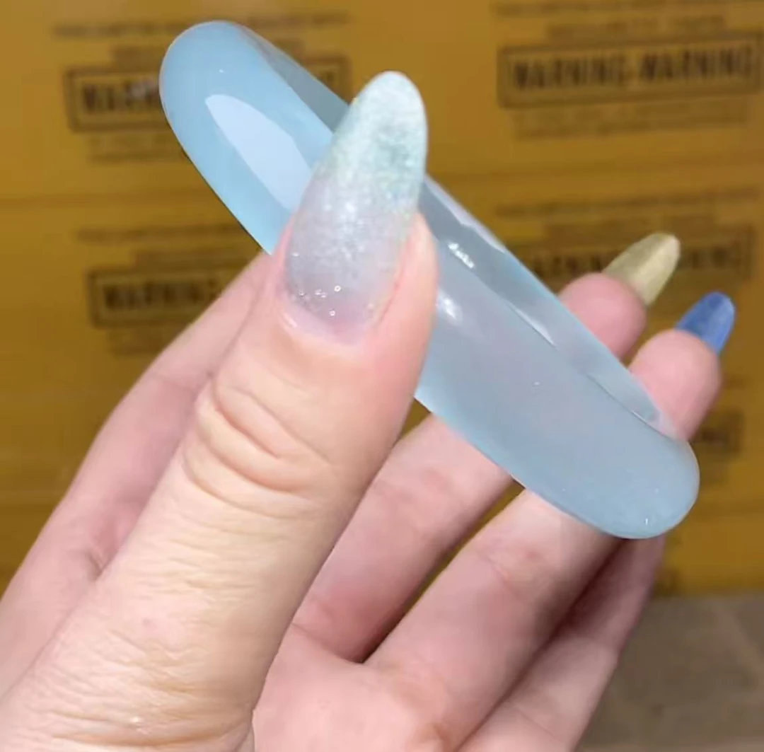 非金属铅玻璃手镯 蓝手镯成品BJ66665