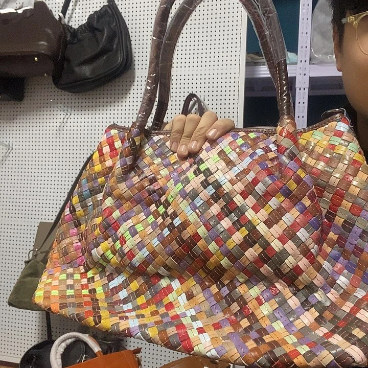 牛皮（革）编织腋下包