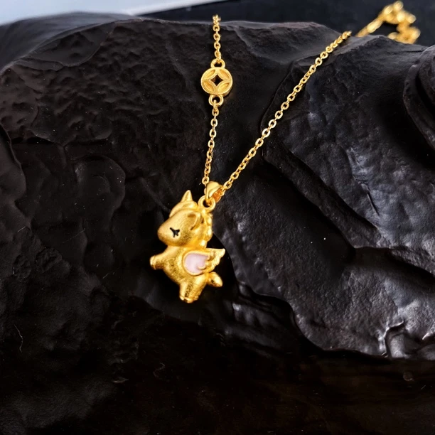 链子925银 马上有钱 可爱小飞马古法吊坠项链3008219/3003088