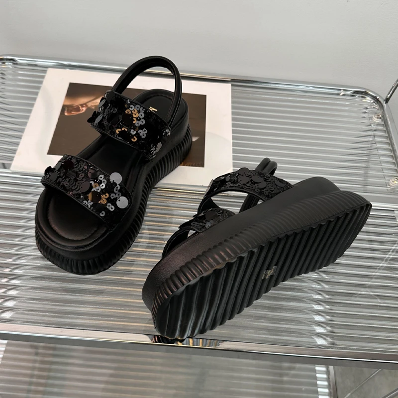 超火2025新款韩版女配裙子百搭法式透气休闲夏季小众厚底