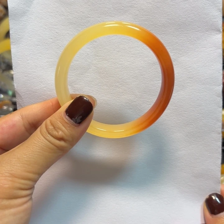 石英质玉（黄龙玉）未镶嵌手镯25.6圈口