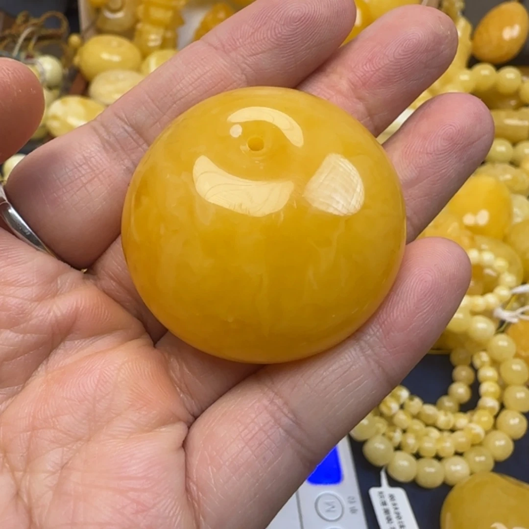 蜜蜡未镶嵌毛衣链天然蜜蜡