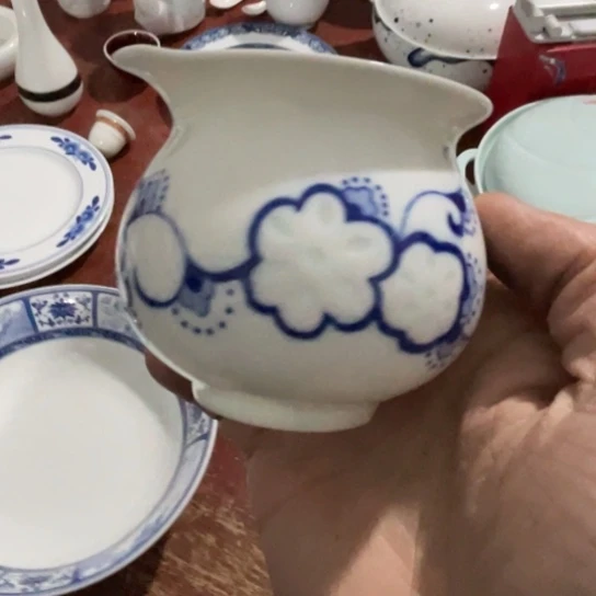 瓷片陶瓷陶瓷青花玲珑