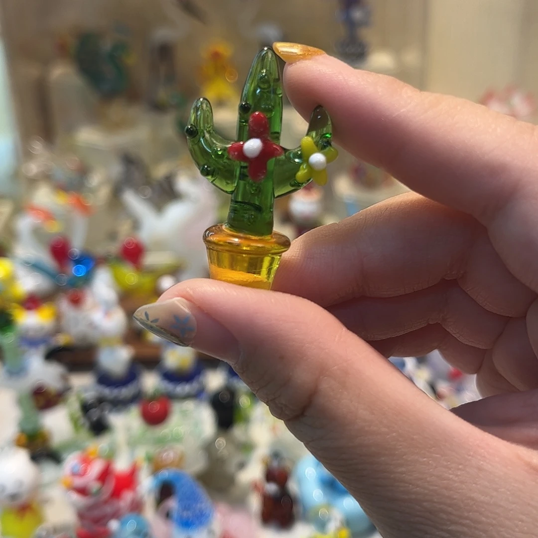 琉璃手工艺品迷你盆栽