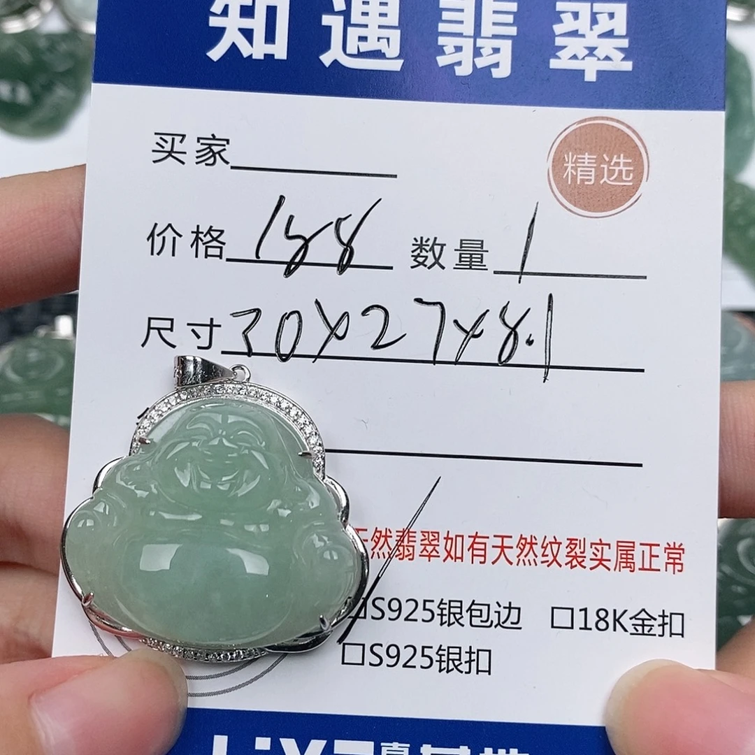 翡翠银S925镶嵌颈饰