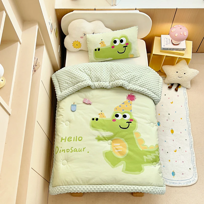 A类儿童春秋被子豆豆被幼儿园午睡盖被宝宝加厚冬季纯棉四季通用