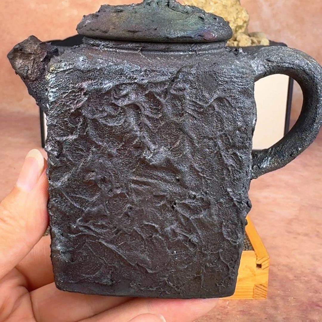 在**！荥经黑砂炸福利窑彩方壶49