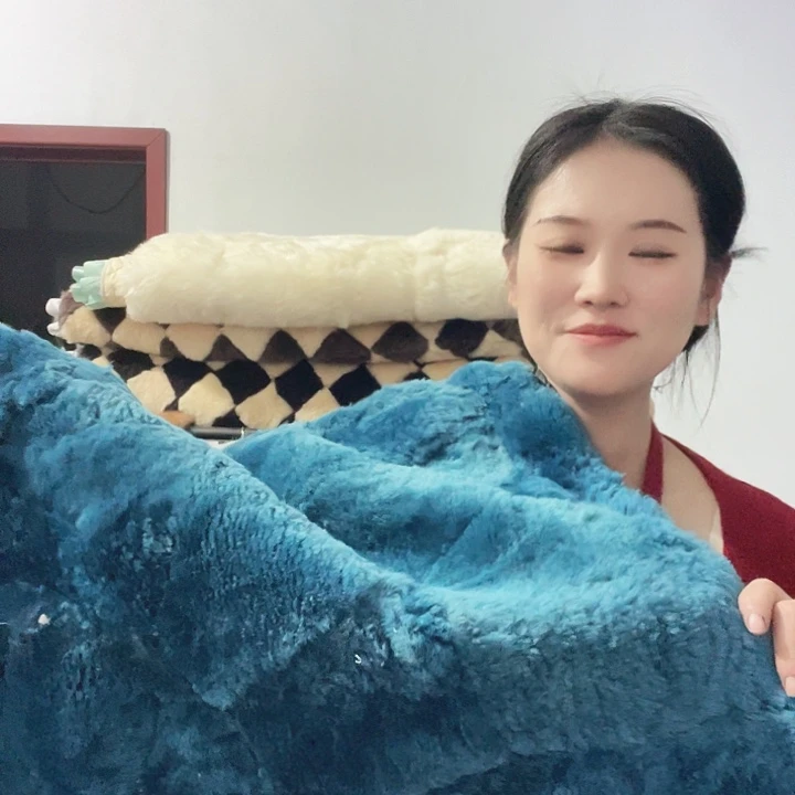 银***劲蓝色单人毯200/90