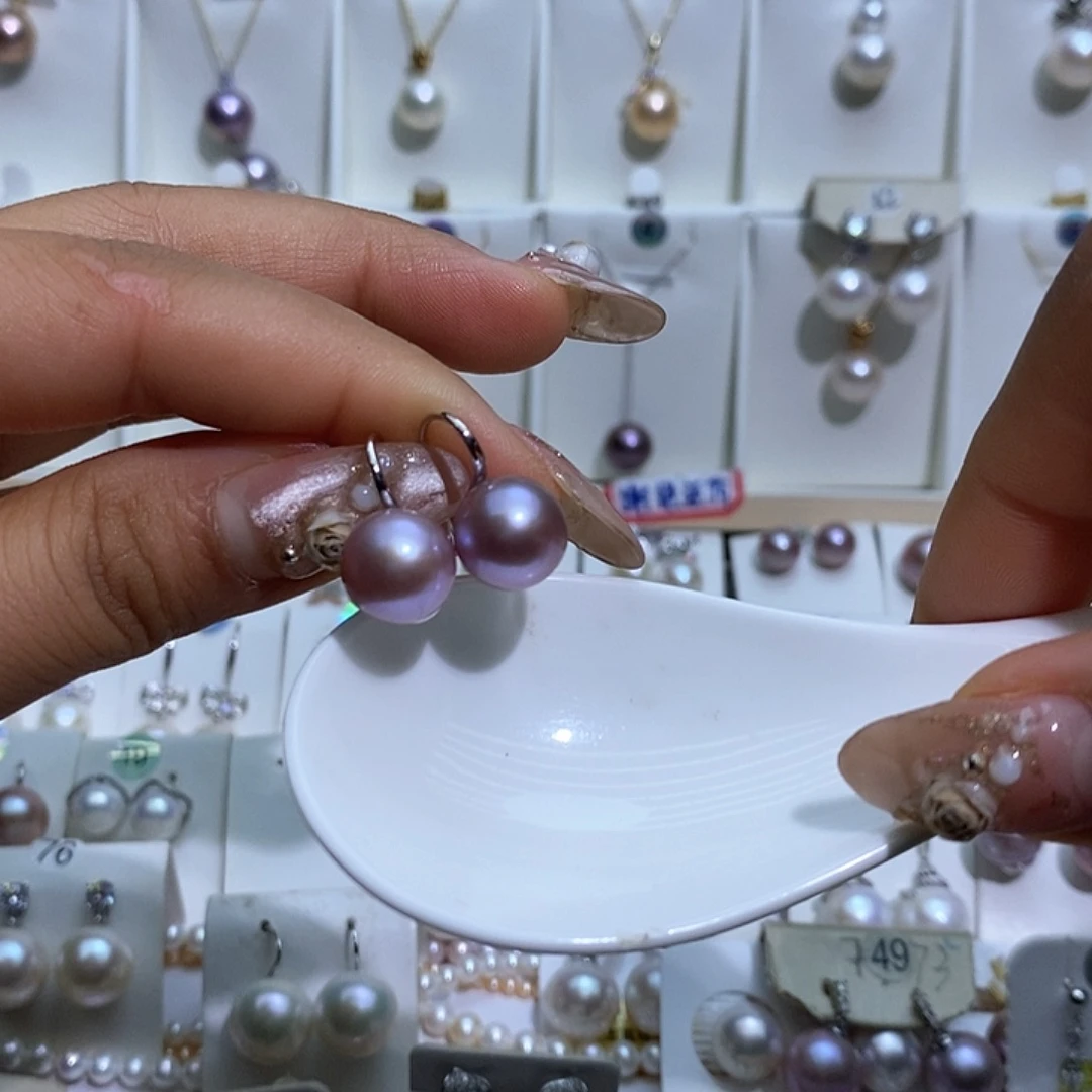 银S925镶嵌吊坠赠合金链条淡水珍珠11M