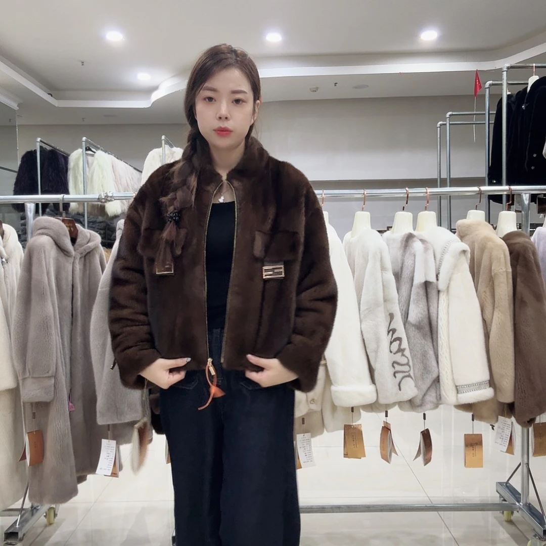 美拉德咖啡拉链夹克