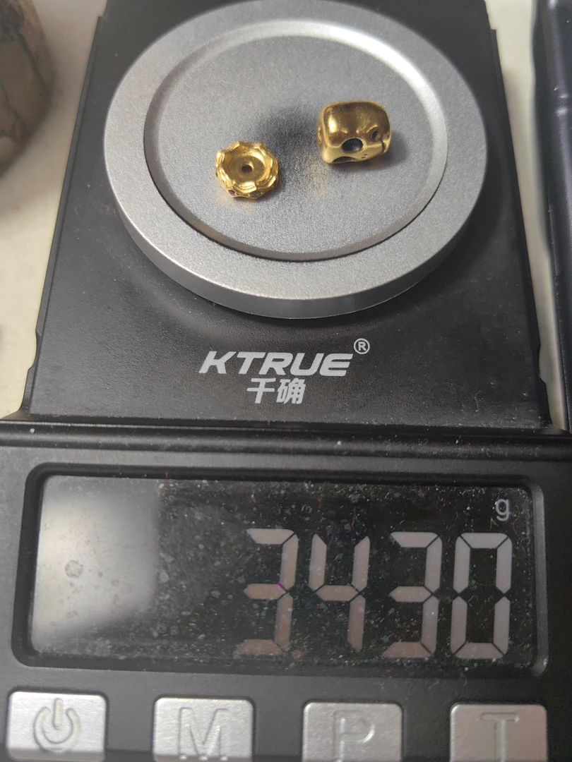 足金999喜主阿呆金珠卡环黄金手串配饰