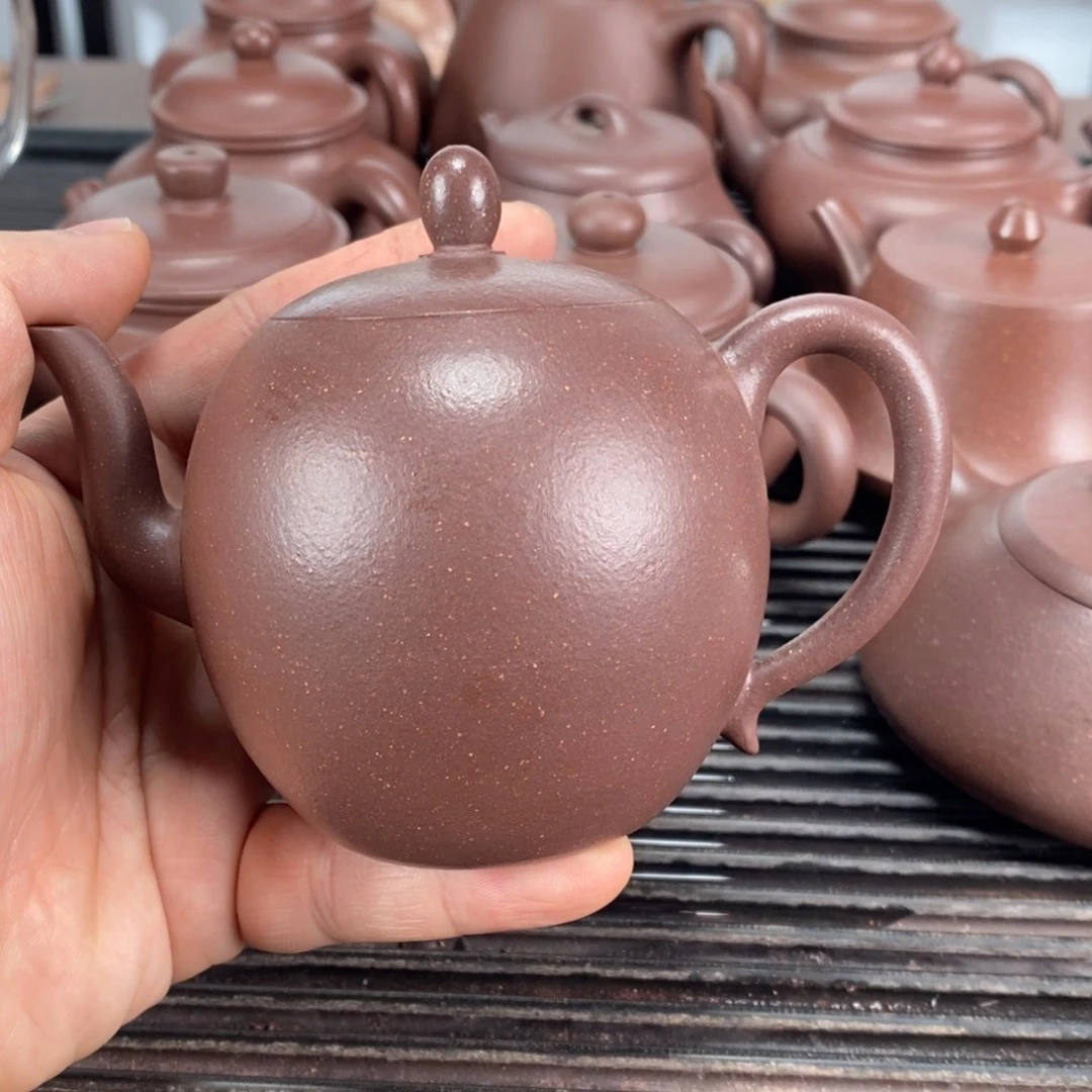 紫砂茶壶底槽清美人肩容量220毫升