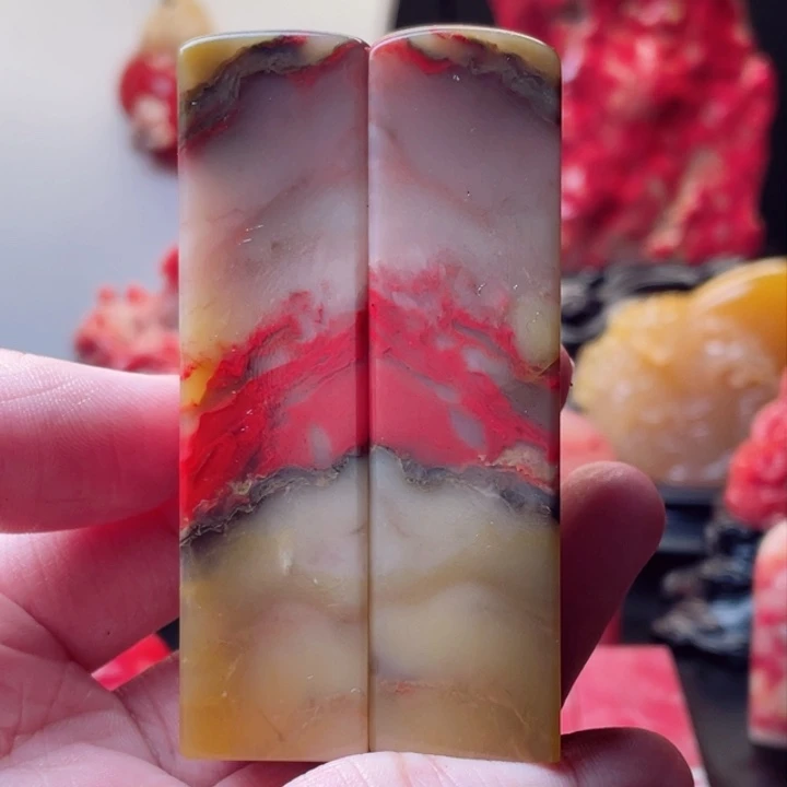 昌化鸡血石吴*生刘关张