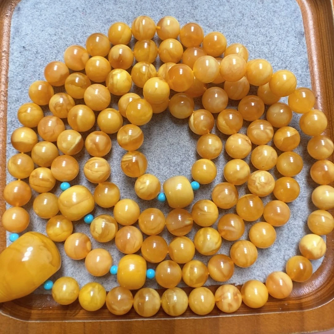 蜜蜡项链未镶嵌蜜蜡108