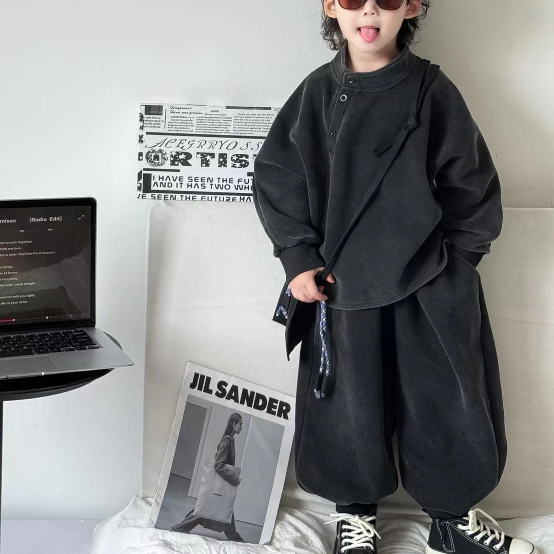 2025爆款韩系套装！斜纽扣韩系上衣加奶韩系灯笼裤超值时髦