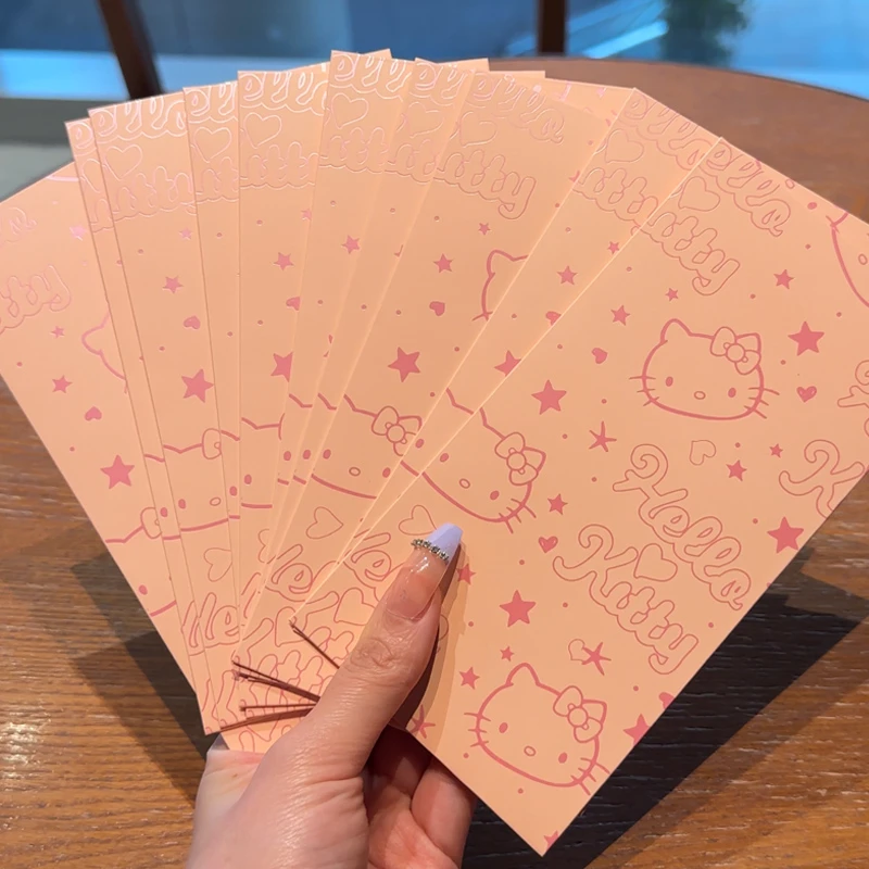2025新款红包粉色凯蒂猫烫金卡通可爱长款红包kitty烫金蛇年红包