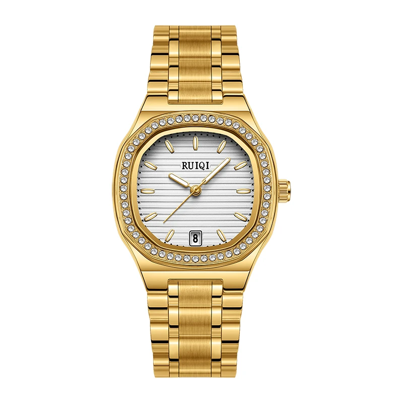 【商】瑞士注册品牌RUIQI火龙果色奢华女士腕表5830红+白