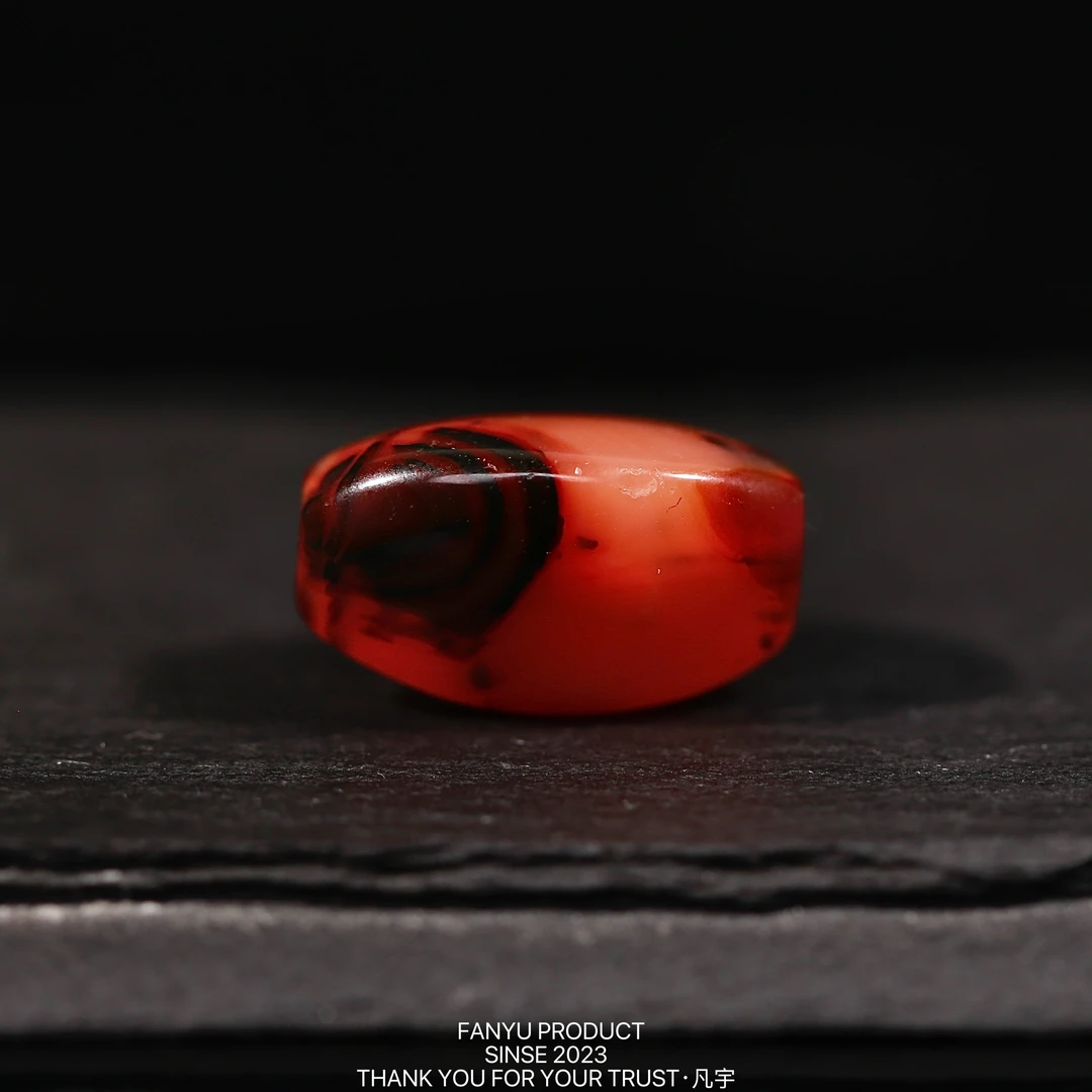 凡宇出品·糖化工艺老料爆砂玛瑙配珠配饰纯手工打磨19.8*12mm轻奢